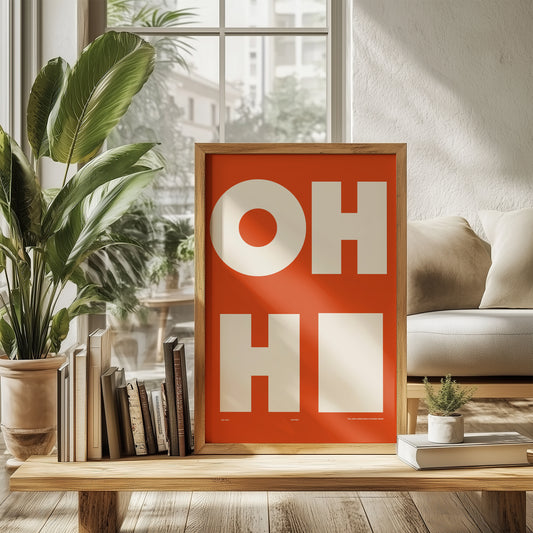Oh Hi! Coral Art Print