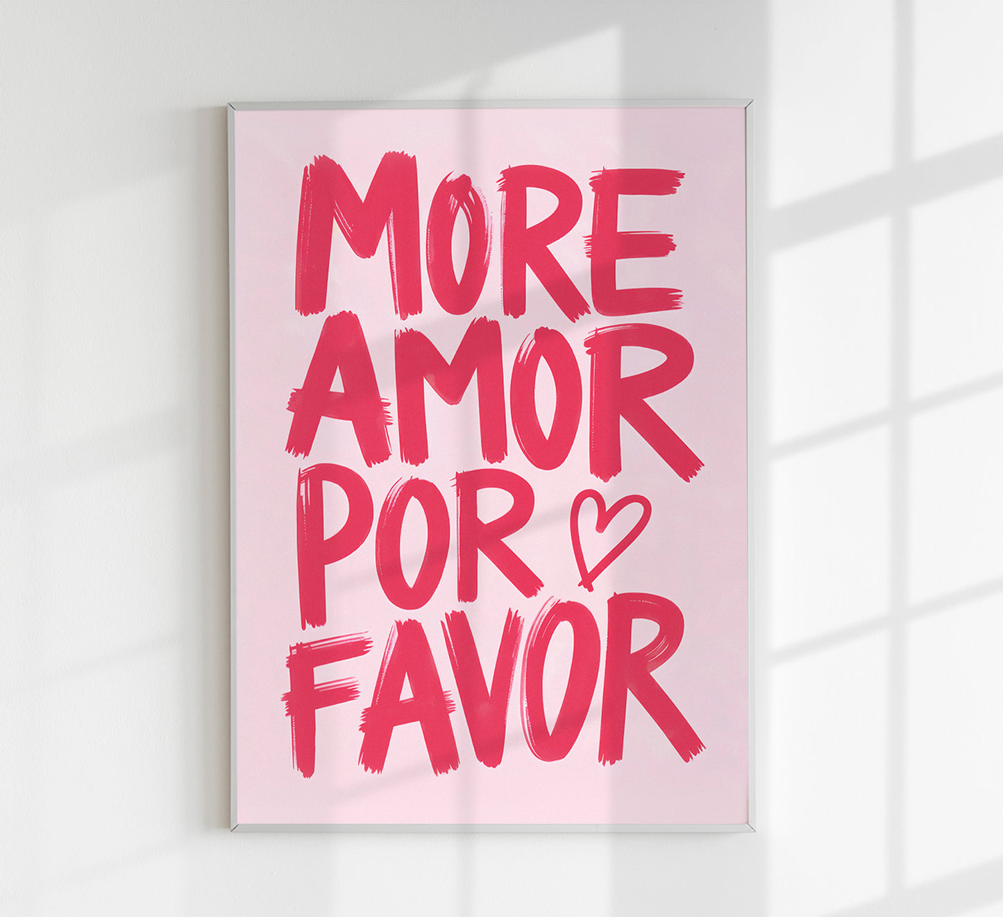 More amor por favor pink Art Print