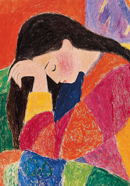 Colorful Girl Art Print