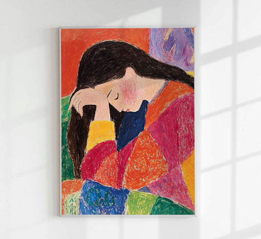 Colorful Girl Art Print