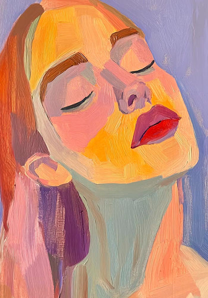 Contemplanting Woman Art Print