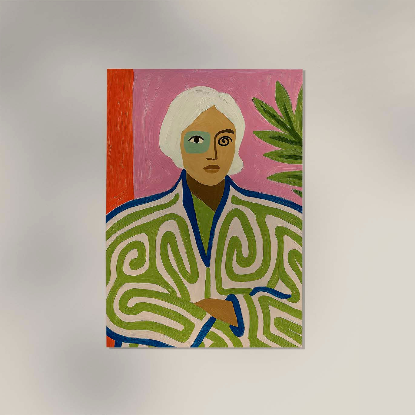 Girl & Exotic Jacket Art Print