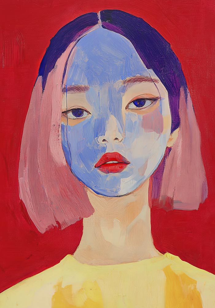 Short Hair Girl Art Print