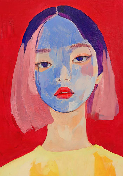 Short Hair Girl Art Print