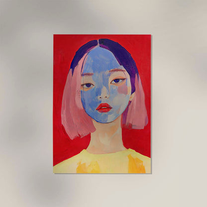 Short Hair Girl Art Print