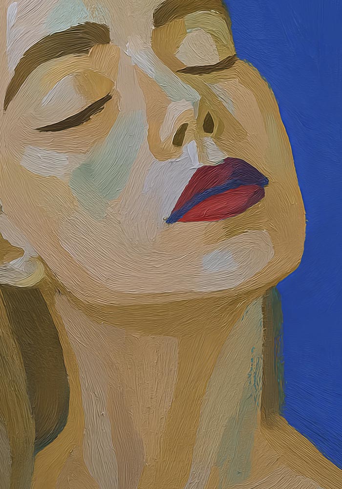 Feeling the breeze on her face Art Print