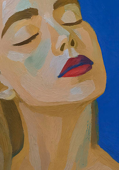 Feeling the breeze on her face Art Print