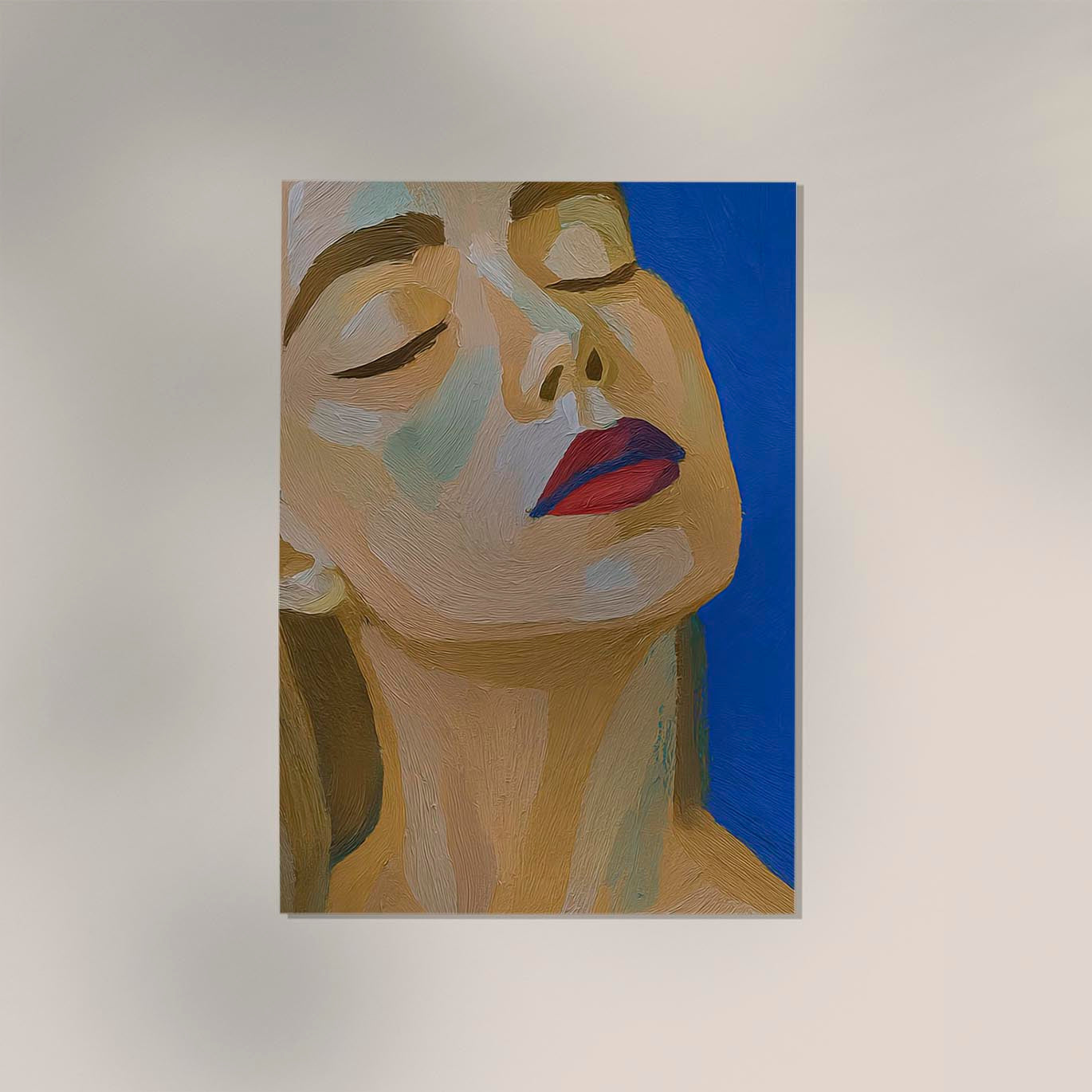 Feeling the breeze on her face Art Print