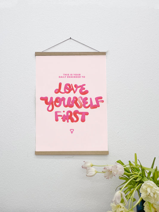 Sale: Love Yourself First A2 Size Canvas Print