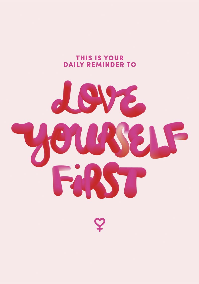 Sale: Love Yourself First A2 Size Canvas Print