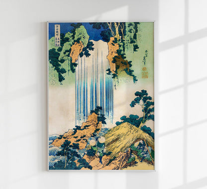 Yoro Waterfall by Hokusai Poster