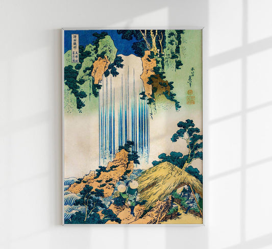 Yoro Waterfall by Hokusai Poster