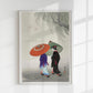 Two Women in the Rain by Ohara Koson