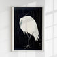White Heron Dark Snow by Ohara Koson Poster