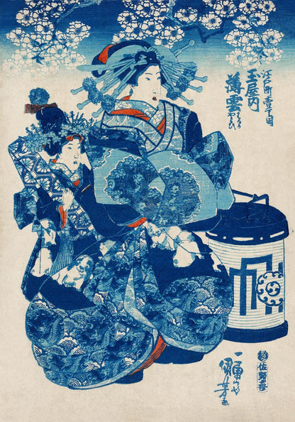 Blue Geisha by Kuniyoshi