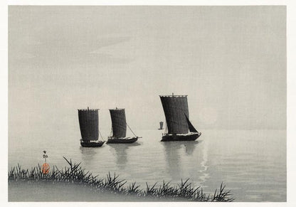 Fishing Boats by Ohara Koson Poster