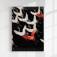 White Cranes and Red one flying Kimono Poster