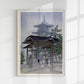 The Zensetsu Temple in Sanshu by Hasui Poster