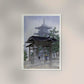 The Zensetsu Temple in Sanshu by Hasui Poster