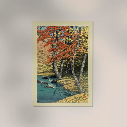 Autumn in Oirase Japanese Poster