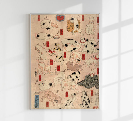 Cats of Tokaido by Kuniyoshi