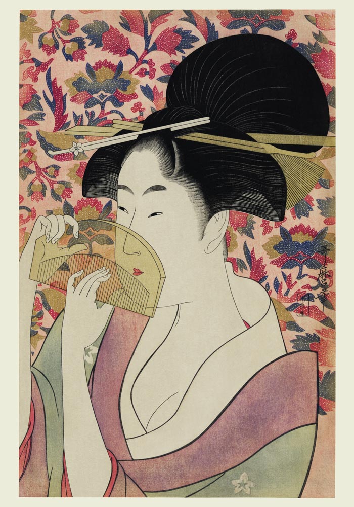 Geisha Holding a Comb by Kitagawa Utamaro