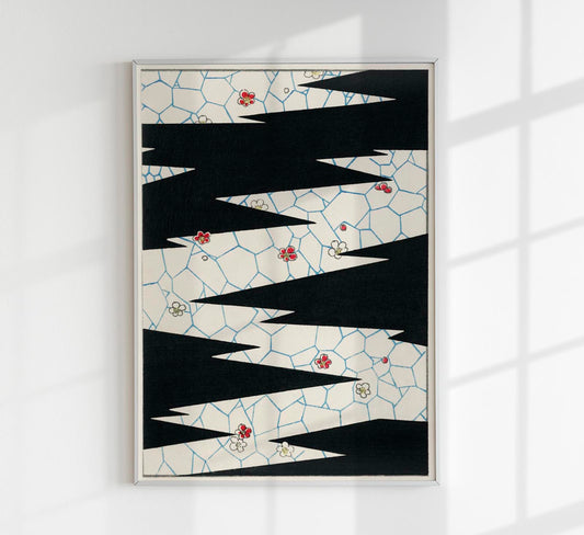 Japanese Kimono Pattern from Bijutsu Sekai by Watanabe Seite