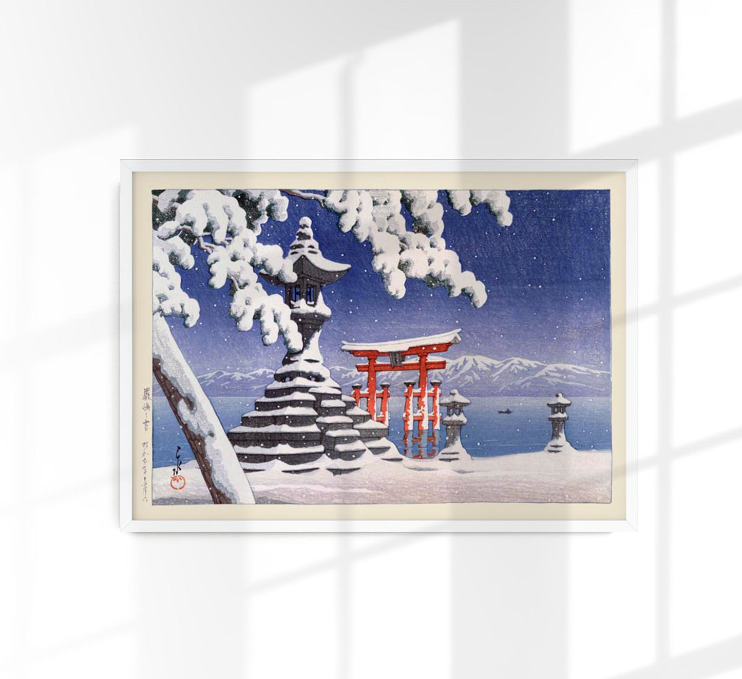 Snow at Itsukushima by Hasui