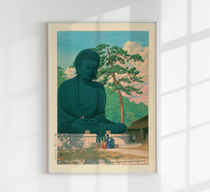 Great Buddha at Kamakura by Hasui