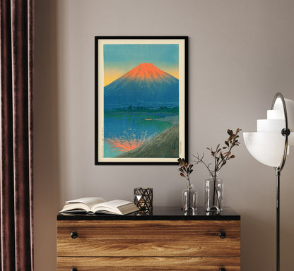 Lake Yamanaka and Mt. Fuji by Hasui Poster