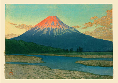 Mount Fuji Fujikawa by Hasui Poster