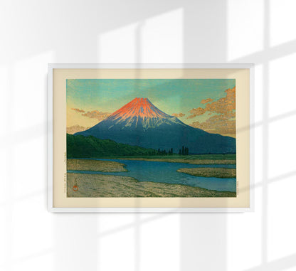 Mount Fuji Fujikawa by Hasui Poster