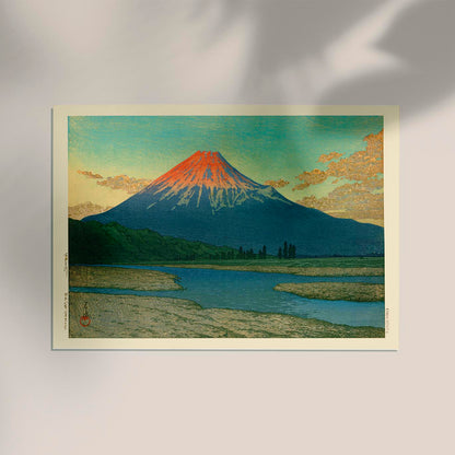 Mount Fuji Fujikawa by Hasui Poster