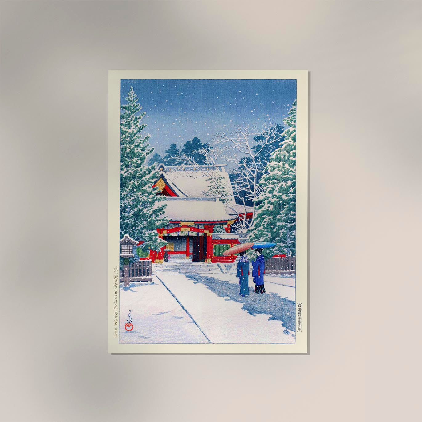 Snow at Hie Shrine by Hasui