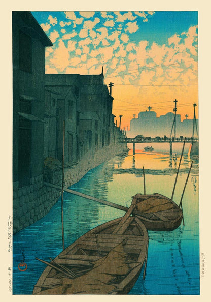 Morning at Onegishi by Hasui