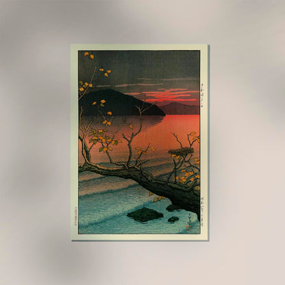 Nenokuchi Lake by Hasui Poster