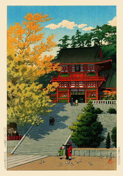 Tsuruokahachimangu by Hasui