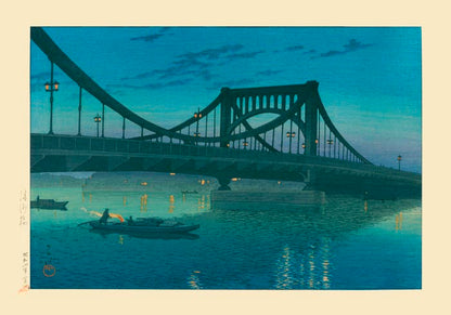 Kiyosu Bridge Art Print by Kawase Hasui