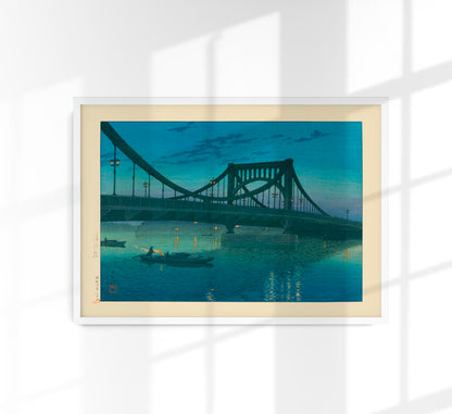 Kiyosu Bridge Art Print by Kawase Hasui