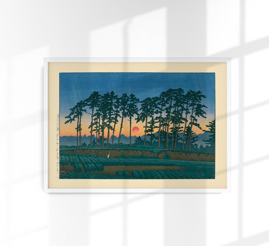 Setting Sun, Ichinokura Art Print by Hasui Kawase