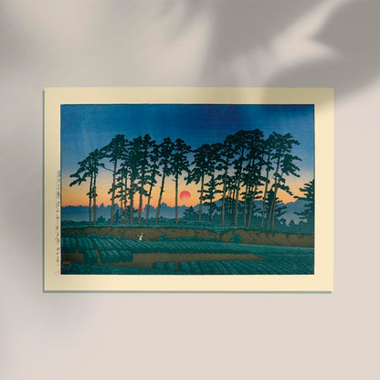 Setting Sun, Ichinokura Art Print by Hasui Kawase