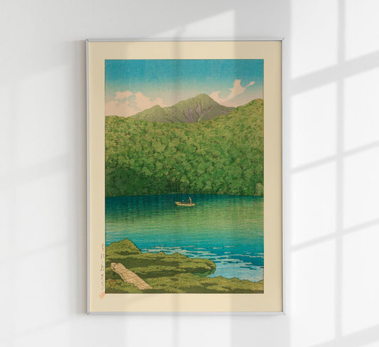 Morning at Tsutanuma Pond Art Print by Kawase Hasui