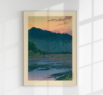 Chichibu In The Evening Art Print by Kawase Hasui