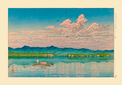 Views of the Tokaido Lake Art Print by Kawase Hasui