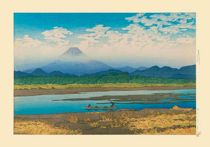 Hasui Mt Fuji Seen Art Print from the River Banyu