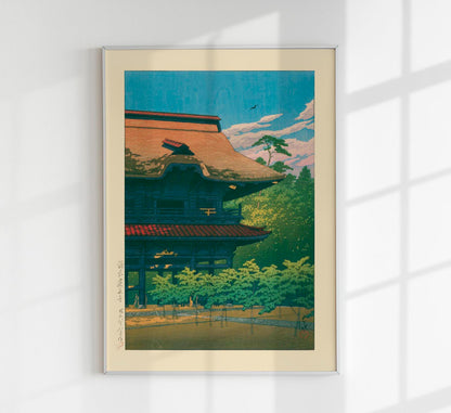 Kenchō Temple, Kamakura Art Print by Kawase Hasui