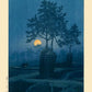 Full Moon At Gamo Art Print by Kawase Hasui