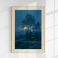 Full Moon At Gamo Art Print by Kawase Hasui