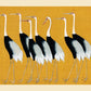 7 Yellow Japanese red crown crane with borders by Ogata Korin