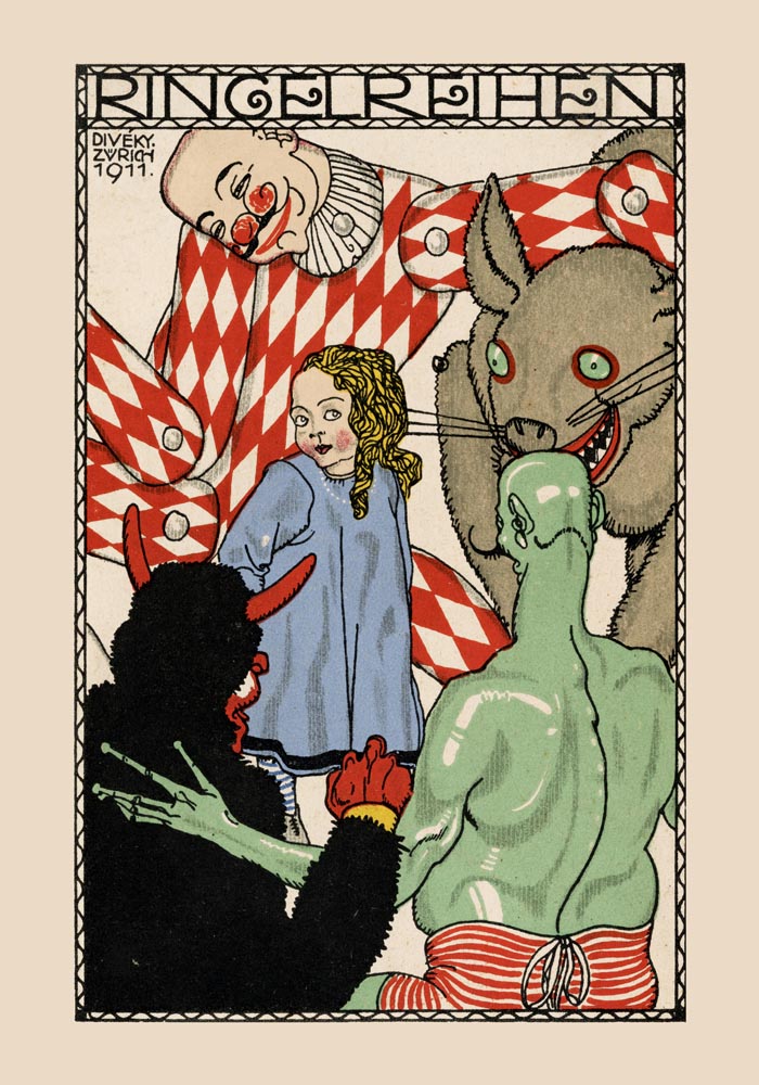 Rows of rings (1911) by Josefvon Diveky and Wiener Werkstätte Vintage Poster